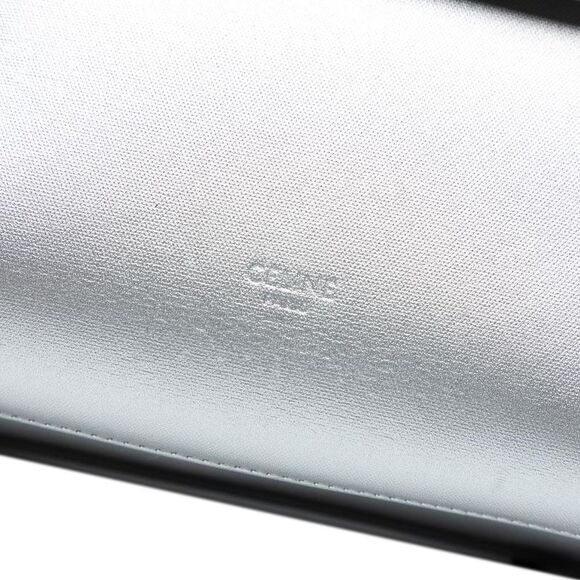 Pre Loved celine Elegant Top Handle Bag Women Silver Satchel - Picture 5 of 7